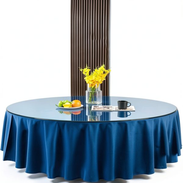 Clear Tempered Glass Table Top BDCAKEUDG 42CM Round Anti‑Slip Pads-4