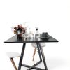 QLLY Solid Wood Table Top, Solid Board Replacement Desktop, One-Piece Wood Tabletop, Universal Countertop for Table and Workstation (Black, 31.5"/80cm Square)-6