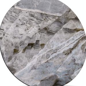ZL ZELing Round Sintered Stone Table Top 23.6" Gray Indoor Outdoor-0