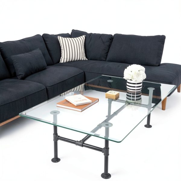 Spancraft 18" X 30" Rectangle Clear Glass Table Top 1/2" Thick with Flat Polished Edge and Touch Corners-1