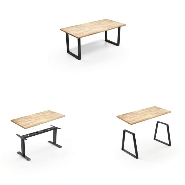 Solid Wood Desk Table Top COREMINDED 60" x 24" Pre-Finished Rubberwood-5