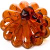 Glitzhome Hand Blown Glass Pumpkin Table Top Home Décor, 5.51", Amber-1