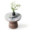 ZL ZELing Round Sintered Stone Table Top 23.6" Gray Indoor Outdoor-5
