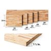Bme Hevea Solid Wood Butcher Block Countertop 72" x 25" Unfinished-3