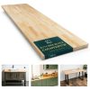 Bme Hevea Solid Wood Butcher Block Countertop 72" x 25" Unfinished-0