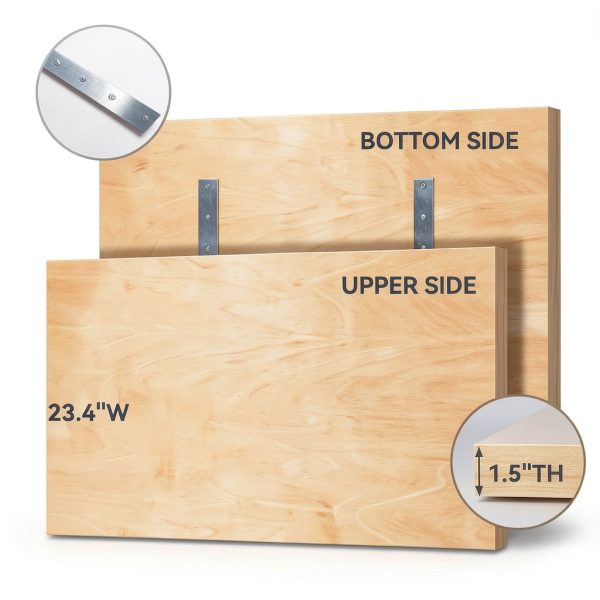 3FT Birch Plywood Countertop, 35.49" L x 23.4" W x 1.5" Th Table Top for DIY Washer Dryer, Kitchen, Coffee Bar Table Countertop, Table Top Only for DIY Desk Top, Workbench Top, Kitchen Countertop-2
