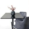 QLLY Solid Wood Table Top, Solid Board Replacement Desktop, One-Piece Wood Tabletop, Universal Countertop for Table and Workstation (Black, 31.5"/80cm Square)-5
