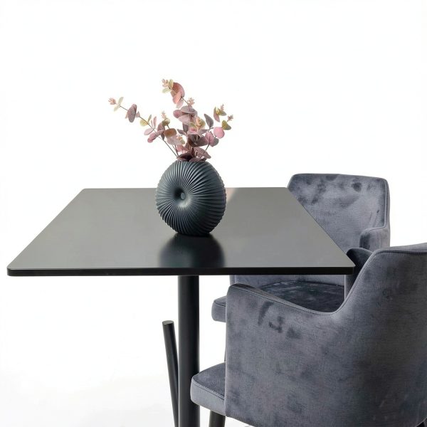 QLLY Solid Wood Table Top, Solid Board Replacement Desktop, One-Piece Wood Tabletop, Universal Countertop for Table and Workstation (Black, 31.5"/80cm Square)-5