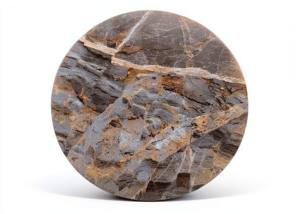 ZL ZELing Round Sintered Stone Table Top 23.6" Gray Indoor Outdoor-2