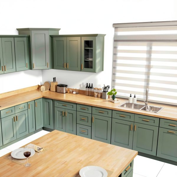 Bme Hevea Solid Wood Butcher Block Countertop 72" x 25" Unfinished-5