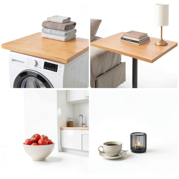 3FT Birch Plywood Countertop, 35.49" L x 23.4" W x 1.5" Th Table Top for DIY Washer Dryer, Kitchen, Coffee Bar Table Countertop, Table Top Only for DIY Desk Top, Workbench Top, Kitchen Countertop-7
