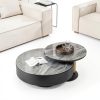 ZL ZELing Round Sintered Stone Table Top 23.6" Gray Indoor Outdoor-1