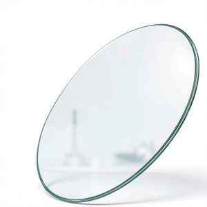 Clear Tempered Glass Table Top BDCAKEUDG 42CM Round Anti‑Slip Pads-0