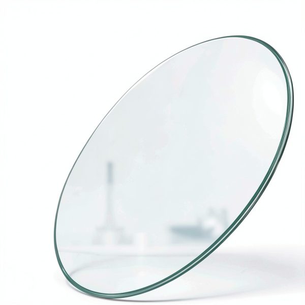 Clear Tempered Glass Table Top BDCAKEUDG 42CM Round Anti‑Slip Pads-0